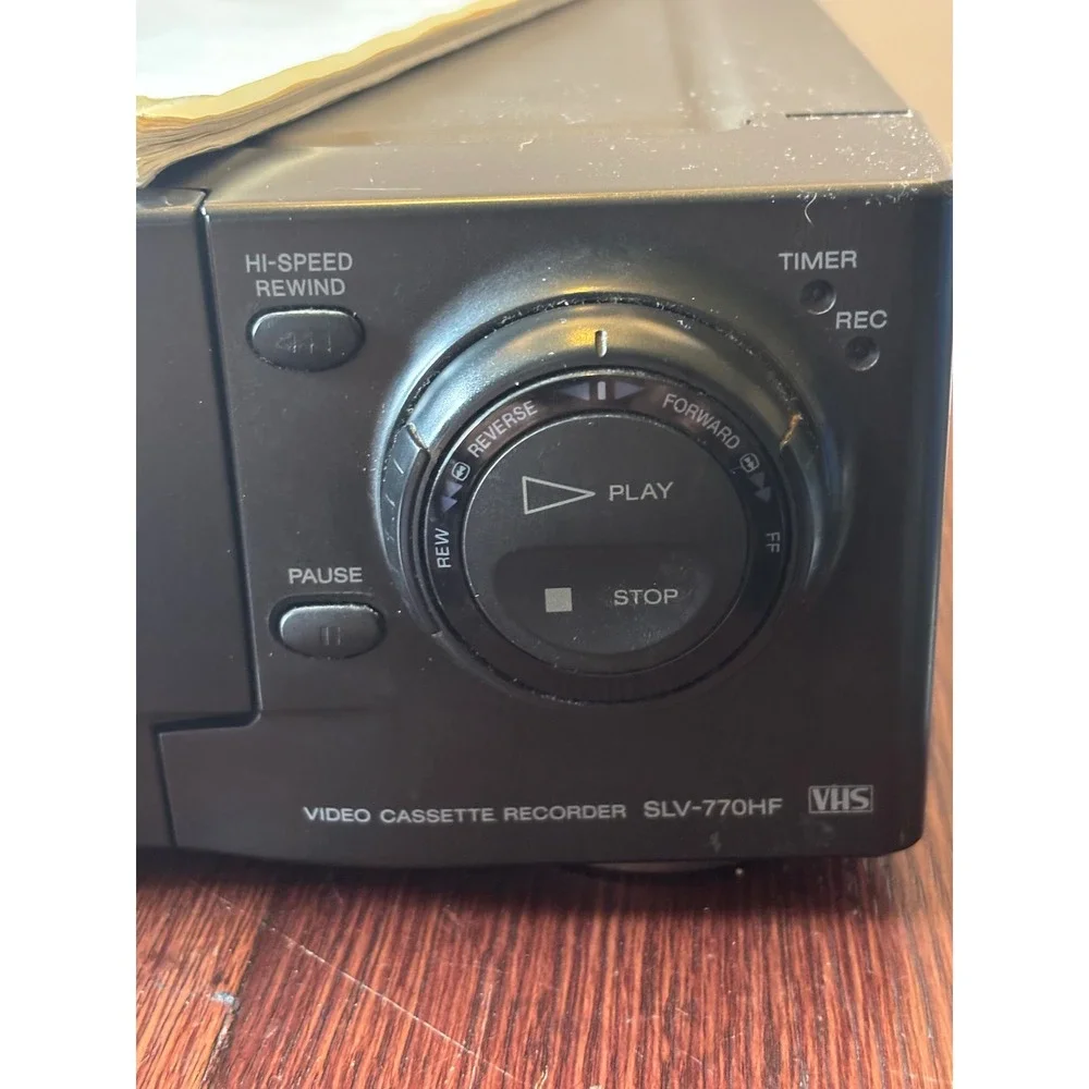 Sony SLV-770HF Hi-Fi Stereo VHS VCR Player 4-Head Remote and Manual Tested
